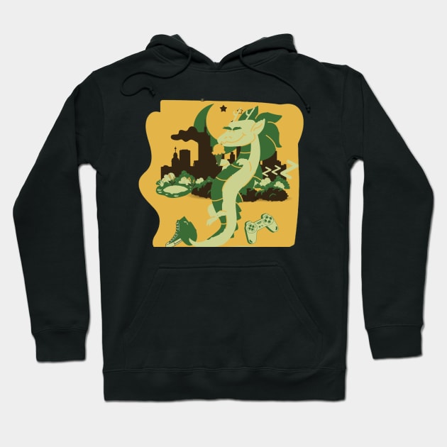 Dragon in The City Hoodie by The Esoteric Emporium 